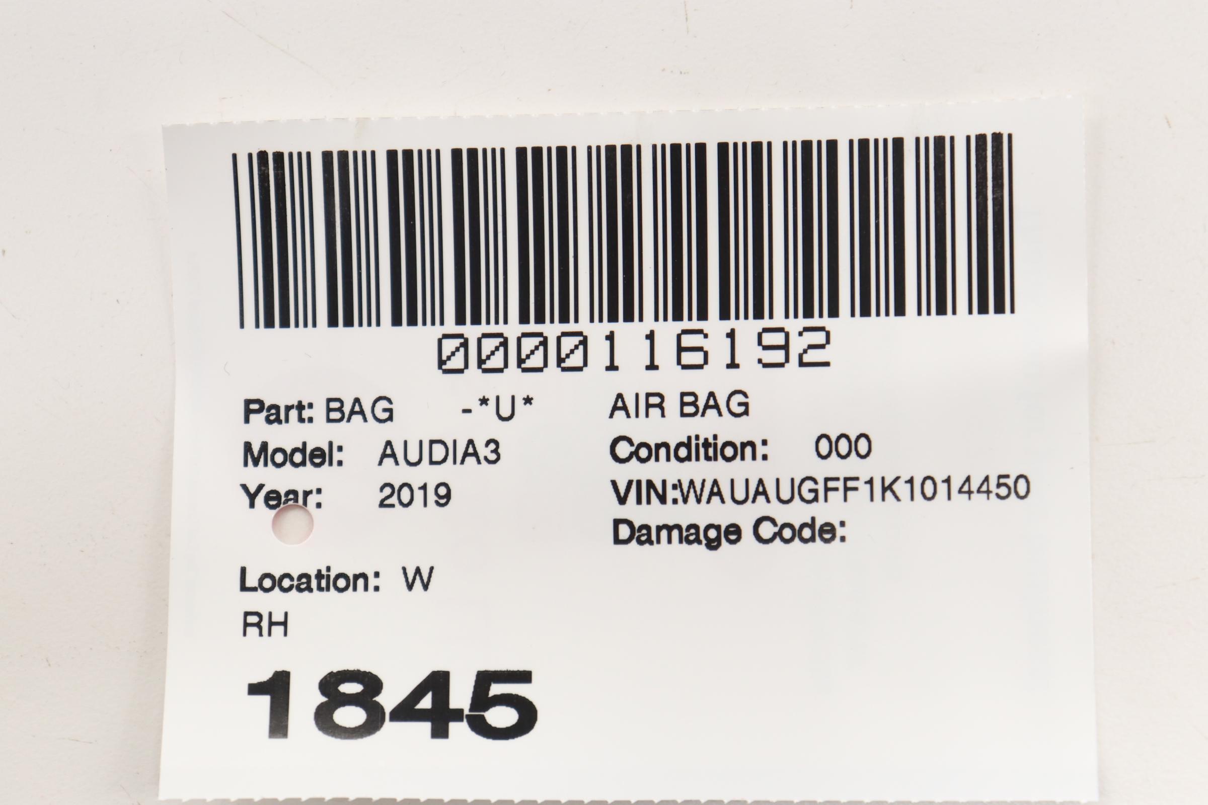 2019 AUDI A3 AIR BAG Compatible with Audi A3 Audi S3 Rs3 - Image 13